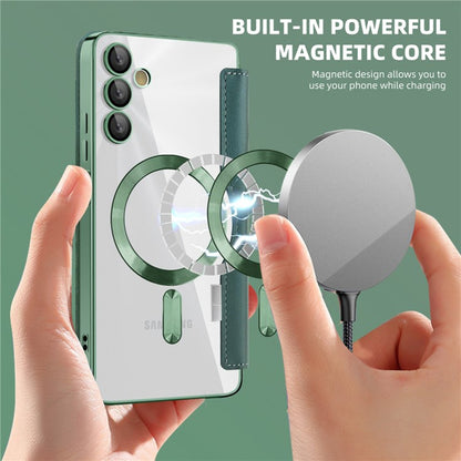 Husa MagSafe pentru Samsung Galaxy A05s A057, Techsuit, SmartMag Book, Verde