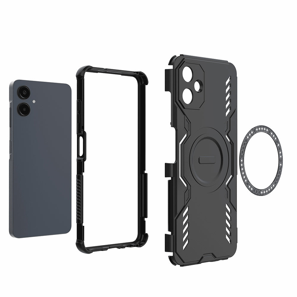 Husa MagSafe pentru Samsung Galaxy A06 A065, Techsuit, ArmorMag, Neagra