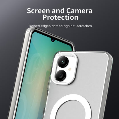 Husa MagSafe pentru Samsung Galaxy A06 A065, Techsuit, CandyCase, Alba