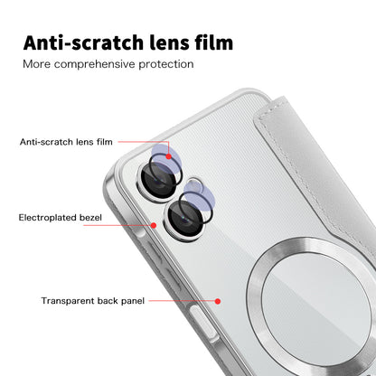 Husa MagSafe pentru Samsung Galaxy A06 A065, Techsuit, SmartMag Book, Gri