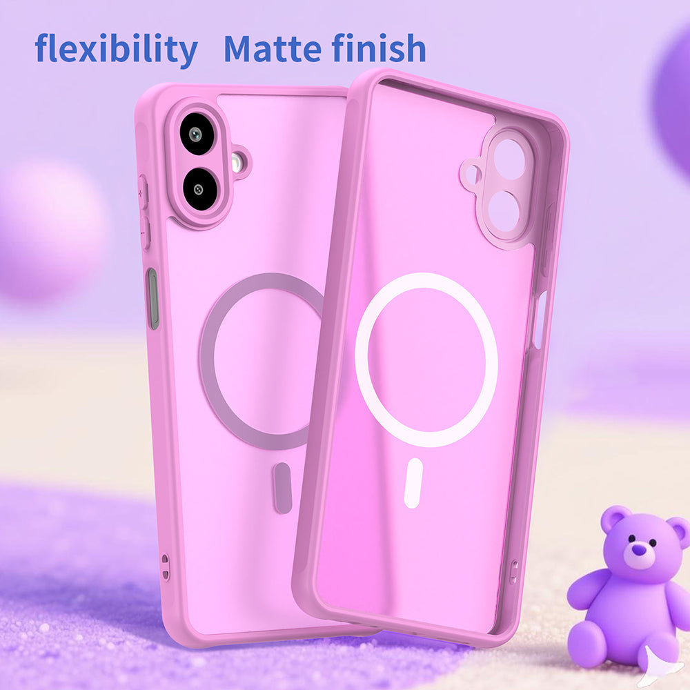 Husa MagSafe pentru Samsung Galaxy A07 4G A075, Techsuit, HaloFrost II, Roz