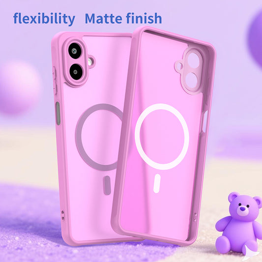 Husa MagSafe pentru Samsung Galaxy A07 4G A075, Techsuit, HaloFrost II, Roz