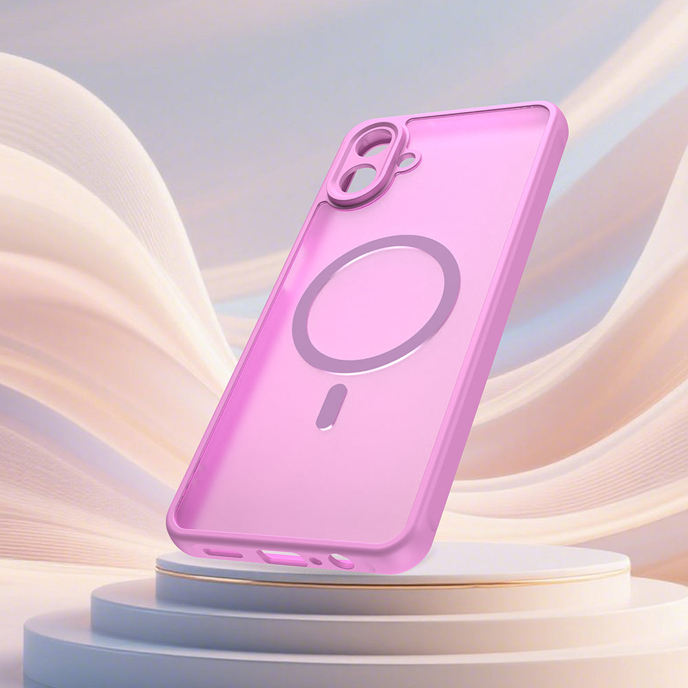 Husa MagSafe pentru Samsung Galaxy A07 4G A075, Techsuit, HaloFrost II, Roz