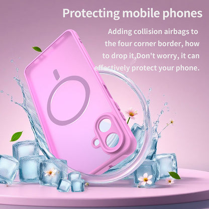 Husa MagSafe pentru Samsung Galaxy A07 4G A075, Techsuit, HaloFrost II, Roz