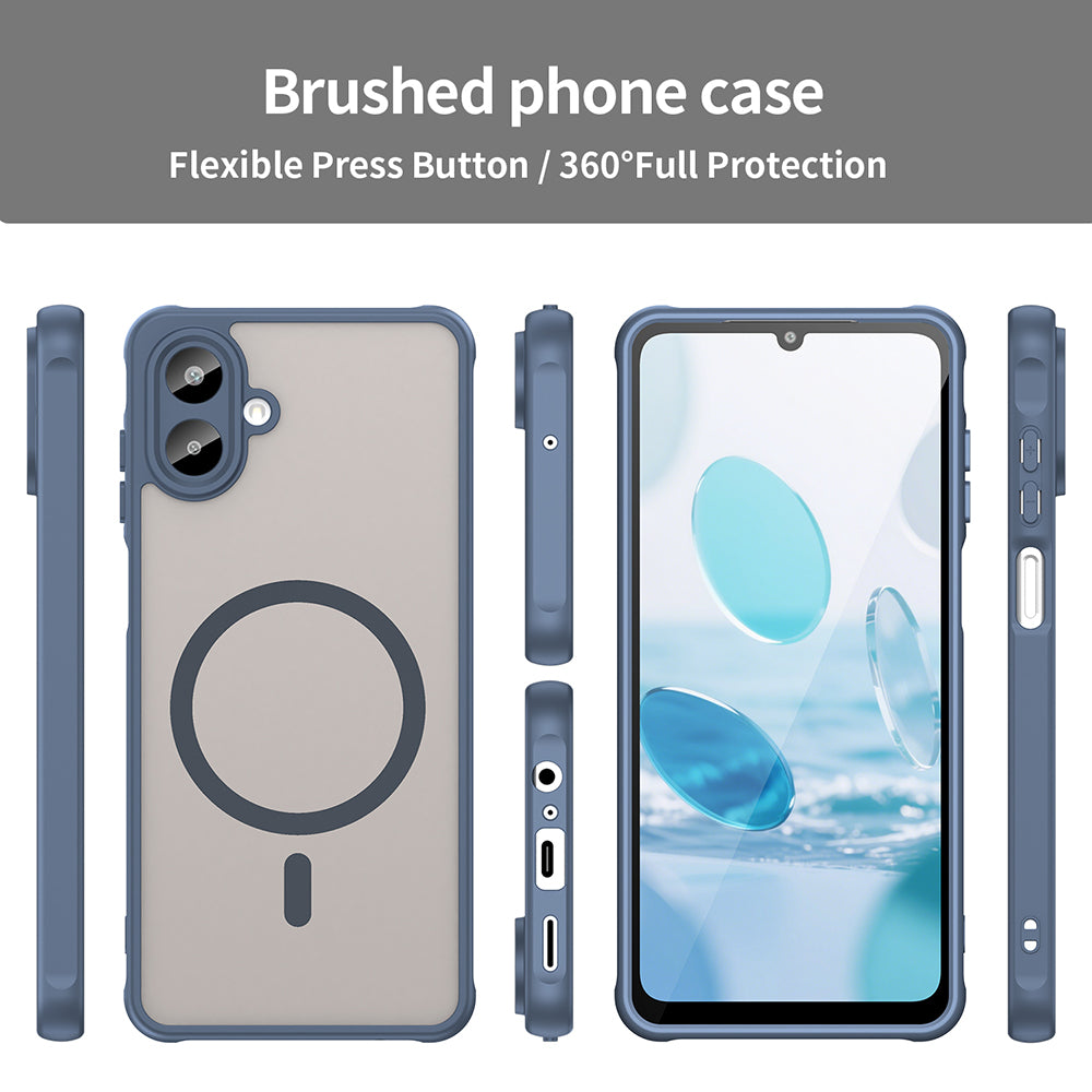 Husa MagSafe pentru Samsung Galaxy A07 4G A075, Techsuit, HaloFrost II, Bleumarin