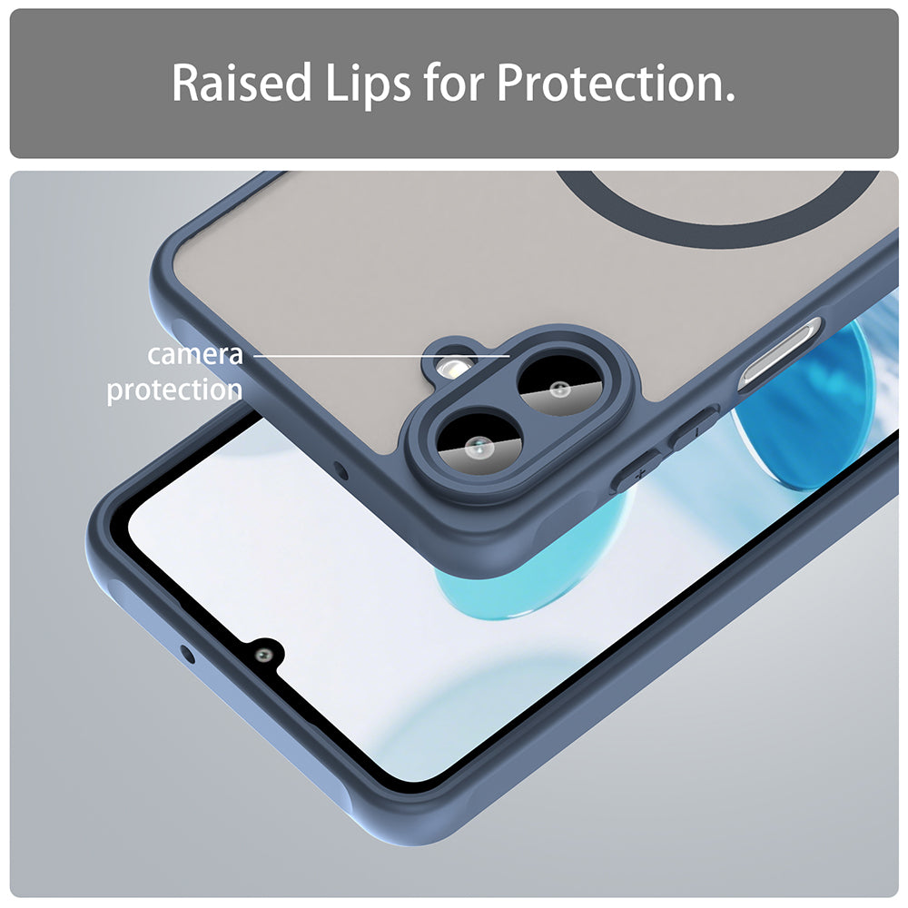 Husa MagSafe pentru Samsung Galaxy A07 4G A075, Techsuit, HaloFrost II, Bleumarin