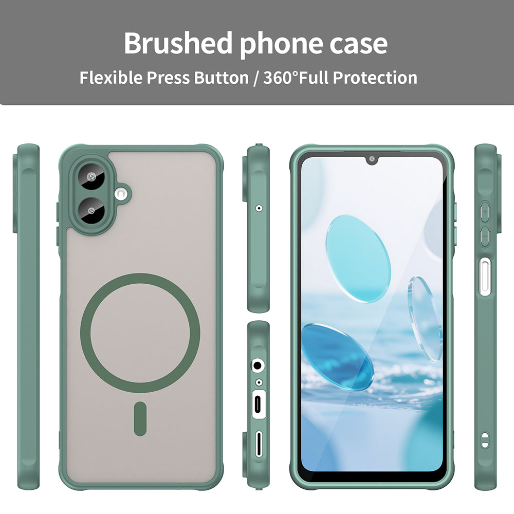 Husa MagSafe pentru Samsung Galaxy A07 4G A075, Techsuit, HaloFrost II, Verde