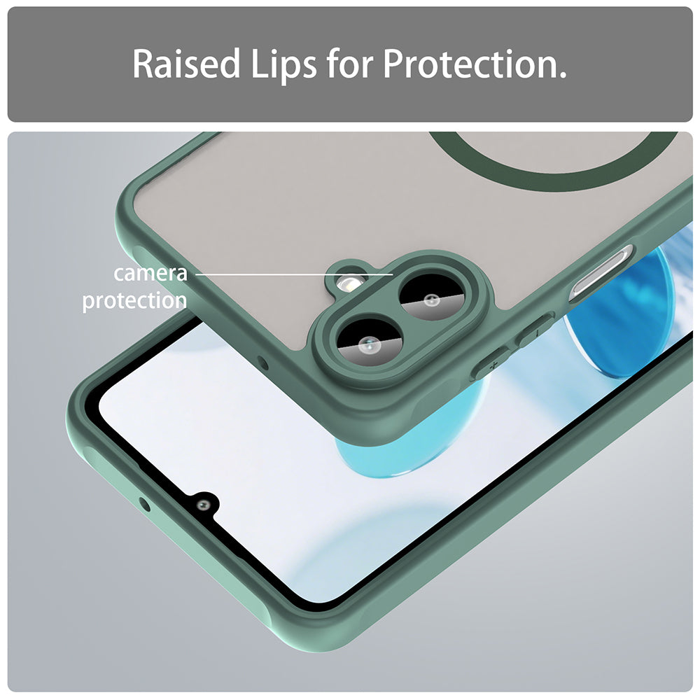 Husa MagSafe pentru Samsung Galaxy A07 4G A075, Techsuit, HaloFrost II, Verde