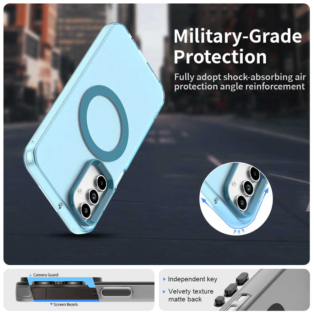 Husa MagSafe pentru Samsung Galaxy A15 5G A156 / A15 A155, Techsuit, CandyCase, Albastra
