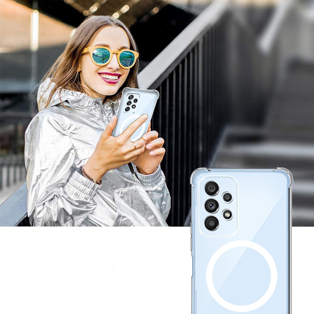 Husa MagSafe pentru Samsung Galaxy A15 5G A156 / A15 A155, Techsuit, Shockproof, Transparenta
