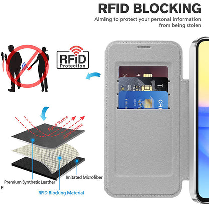 Husa MagSafe pentru Samsung Galaxy A15 5G A156 / A15 A155, Techsuit, SmartMag Book, Gri