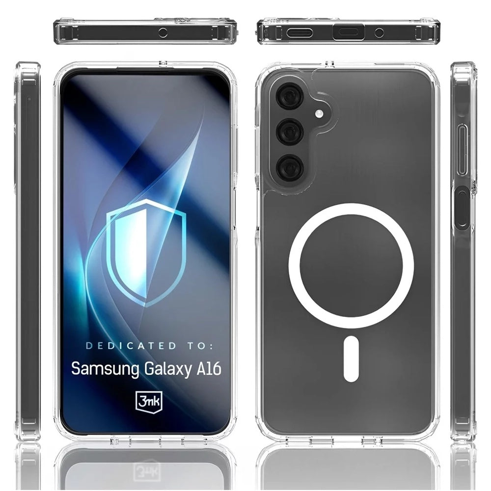 Husa MagSafe pentru Samsung Galaxy A16 5G A166 / A16 4G A165, 3MK, Armor MagCase, Transparenta