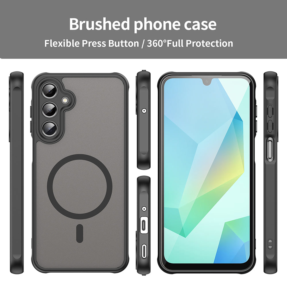Husa MagSafe pentru Samsung Galaxy A16 5G A166 / A16 4G A165, Techsuit, HaloFrost II, Neagra