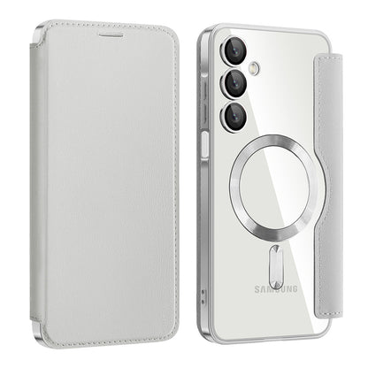 Husa MagSafe pentru Samsung Galaxy A16 5G A166 / A16 4G A165, Techsuit, SmartMag Book, Gri