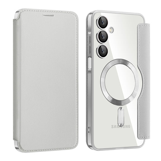 Husa MagSafe pentru Samsung Galaxy A16 5G A166 / A16 4G A165, Techsuit, SmartMag Book, Gri