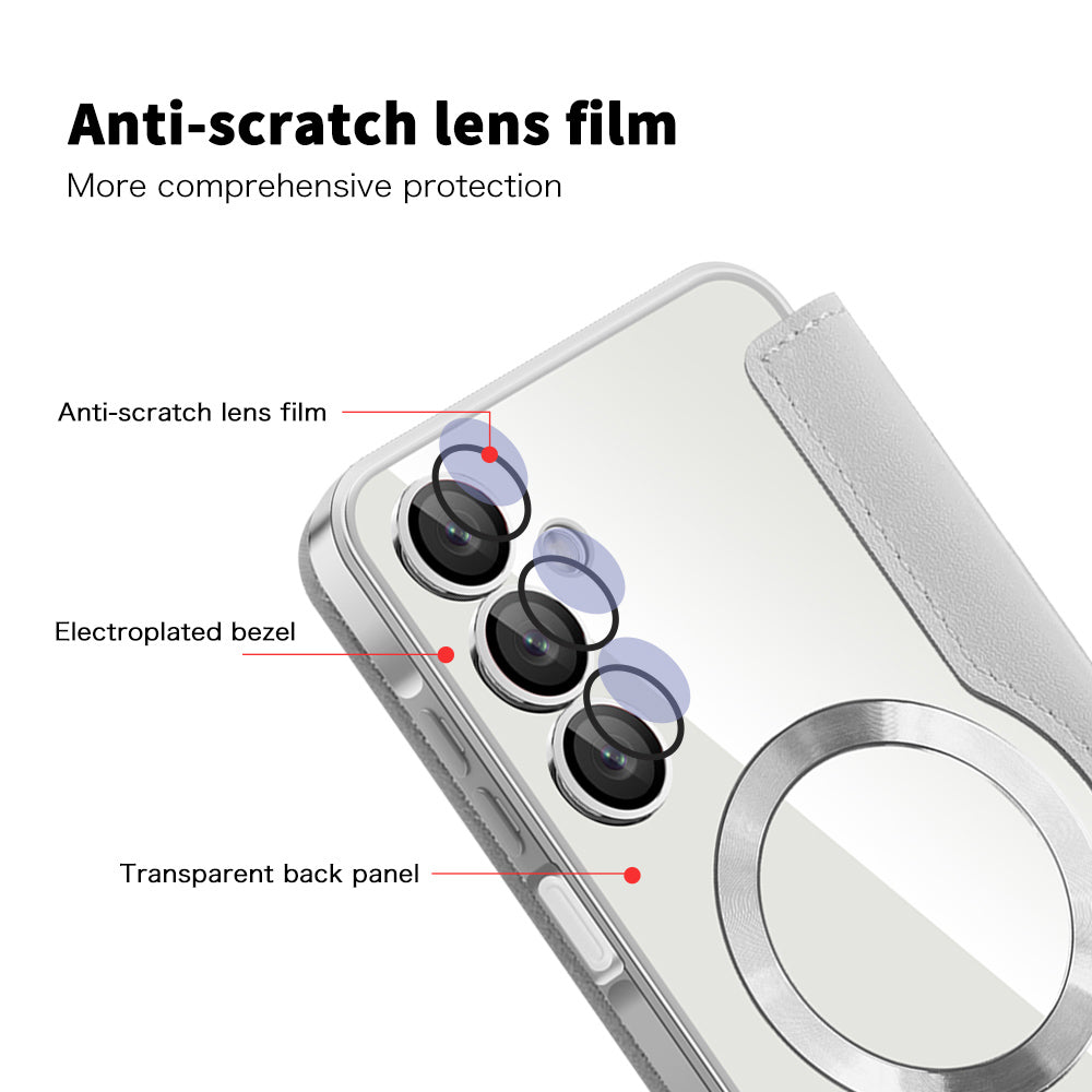 Husa MagSafe pentru Samsung Galaxy A16 5G A166 / A16 4G A165, Techsuit, SmartMag Book, Gri