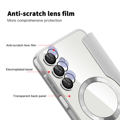 Husa MagSafe pentru Samsung Galaxy A16 5G A166 / A16 4G A165, Techsuit, SmartMag Book, Gri