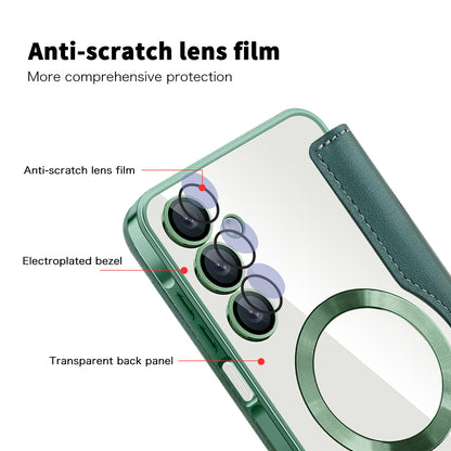 Husa MagSafe pentru Samsung Galaxy A16 5G A166 / A16 4G A165, Techsuit, SmartMag Book, Verde