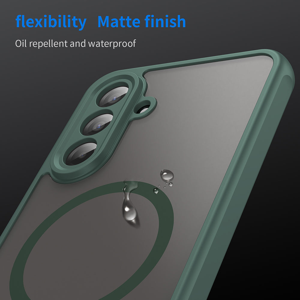 Husa MagSafe pentru Samsung Galaxy A17 5G, Techsuit, HaloFrost II, Verde