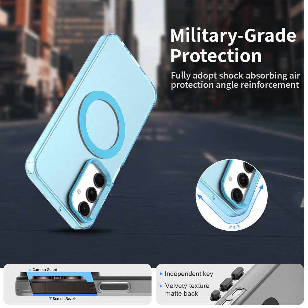 Husa MagSafe pentru Samsung Galaxy A25 A256, Techsuit, CandyCase, Albastra