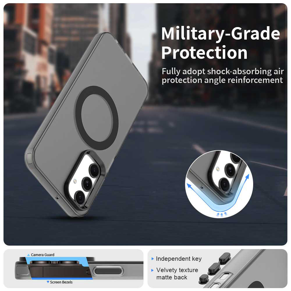 Husa MagSafe pentru Samsung Galaxy A25 A256, Techsuit, CandyCase, Neagra
