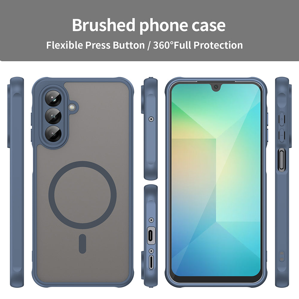 Husa MagSafe pentru Samsung Galaxy A26 A266, Techsuit, HaloFrost II, Bleumarin