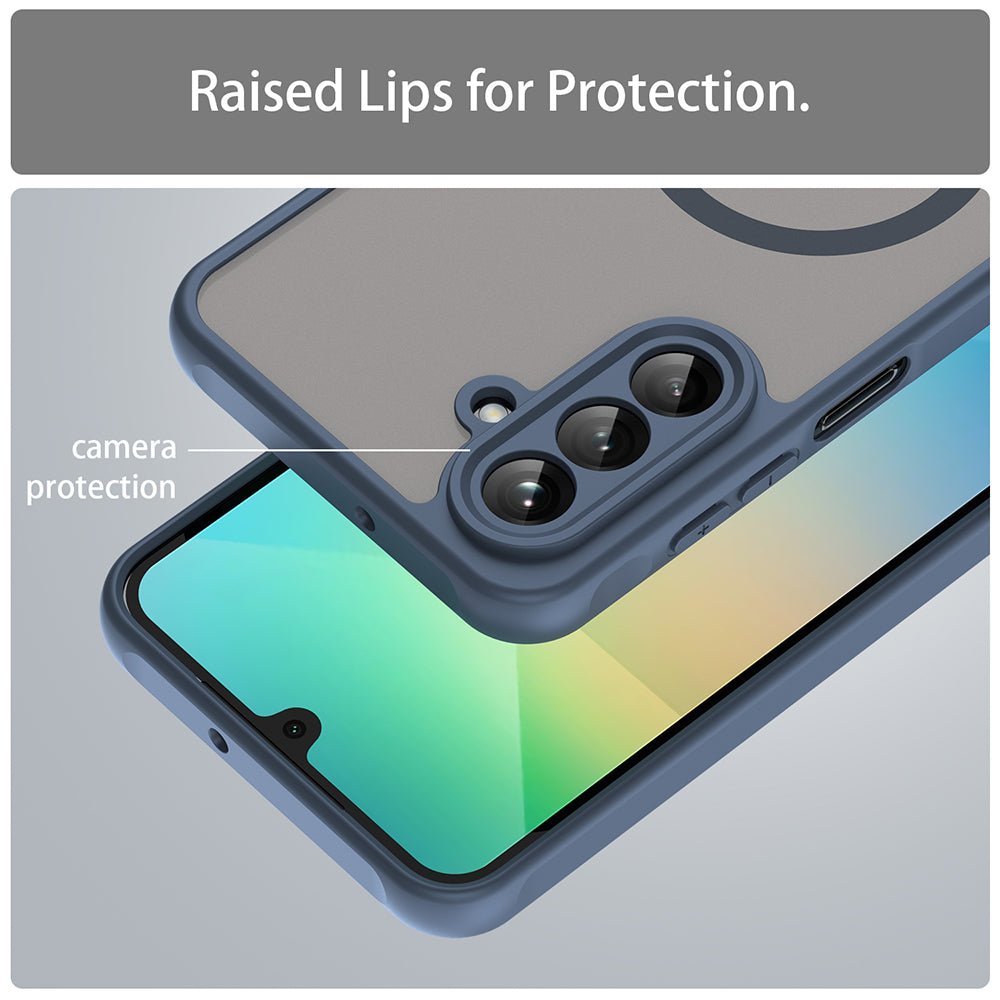 Husa MagSafe pentru Samsung Galaxy A26 A266, Techsuit, HaloFrost II, Bleumarin