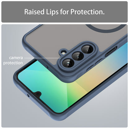 Husa MagSafe pentru Samsung Galaxy A26 A266, Techsuit, HaloFrost II, Bleumarin