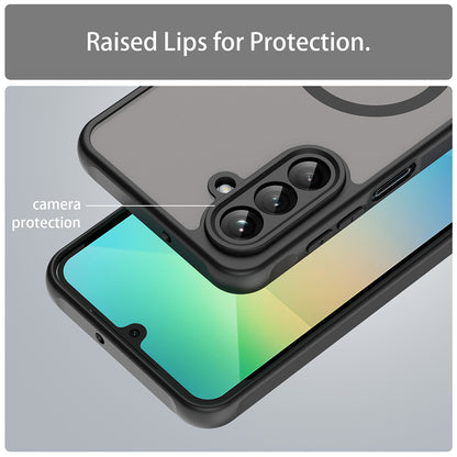 Husa MagSafe pentru Samsung Galaxy A26 A266, Techsuit, HaloFrost II, Neagra