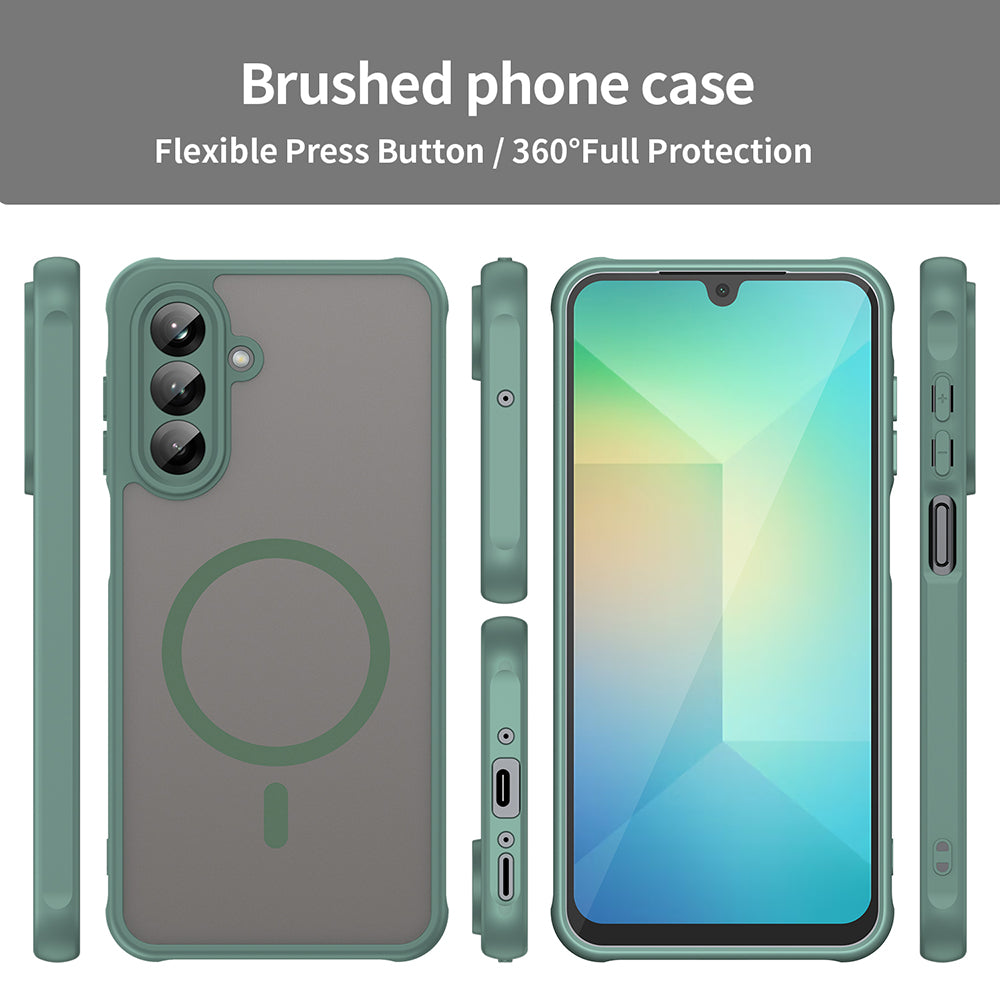 Husa MagSafe pentru Samsung Galaxy A26 A266, Techsuit, HaloFrost II, Verde