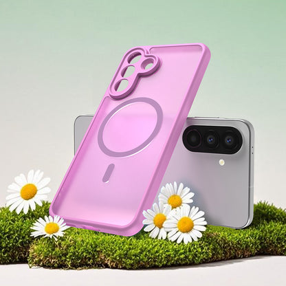Husa MagSafe pentru Samsung Galaxy A27 5G, Techsuit, HaloFrost II, Roz