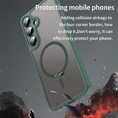 Husa MagSafe pentru Samsung Galaxy A27 5G, Techsuit, HaloFrost II, Verde
