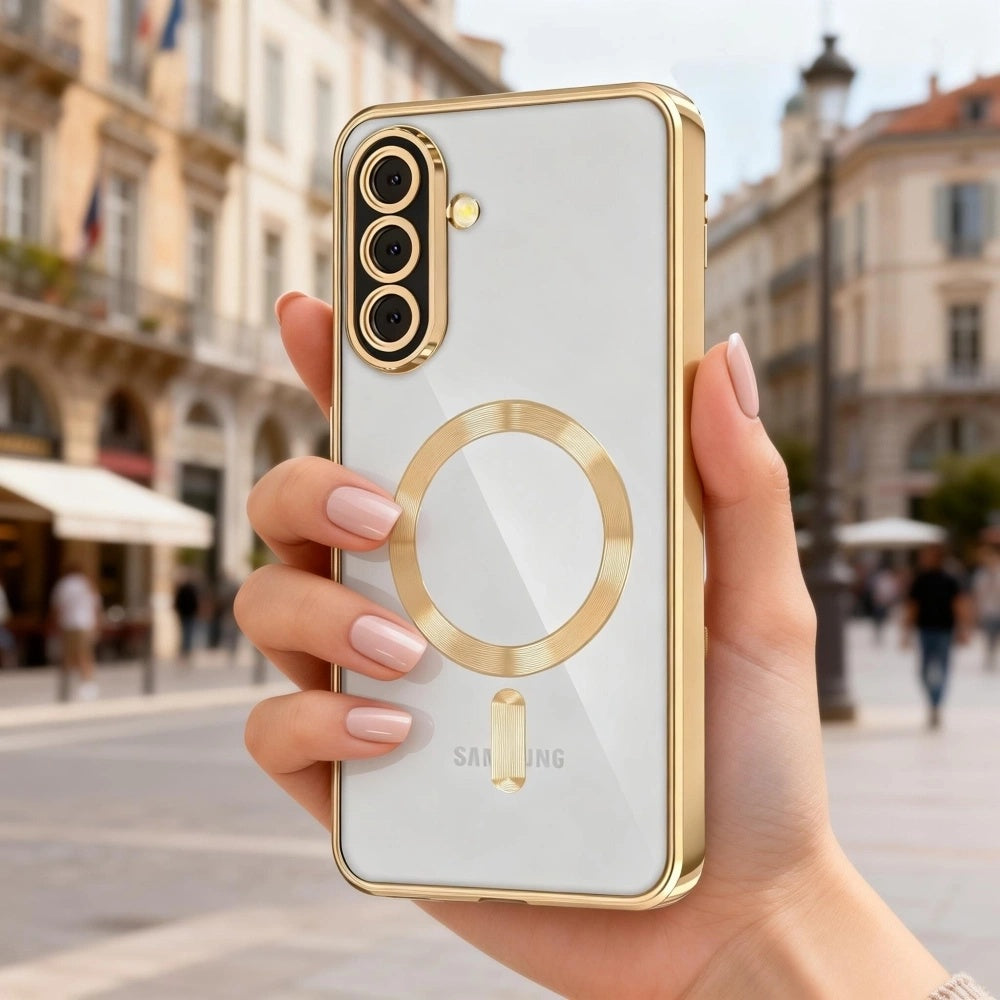 Husa MagSafe pentru Samsung Galaxy A27 5G, Techsuit, Luxury Crystal, Neagra