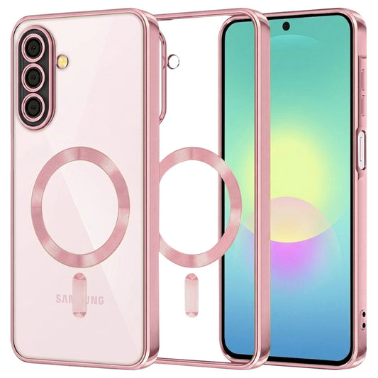 Husa MagSafe pentru Samsung Galaxy A27 5G, Techsuit, Luxury Crystal, Roz