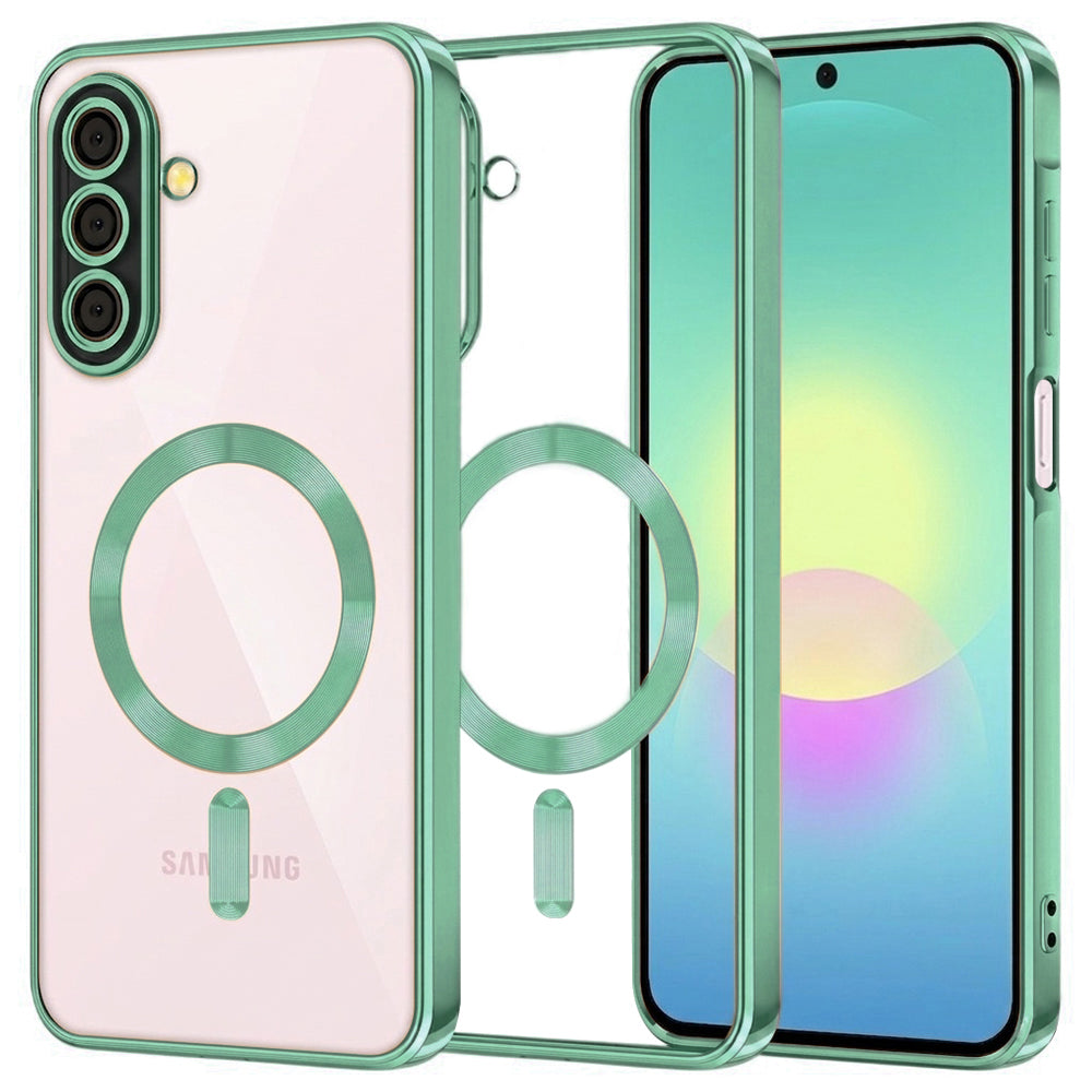 Husa MagSafe pentru Samsung Galaxy A27 5G, Techsuit, Luxury Crystal, Verde Deschis