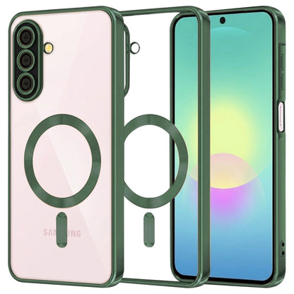 Husa MagSafe pentru Samsung Galaxy A27 5G, Techsuit, Luxury Crystal, Verde Inchis