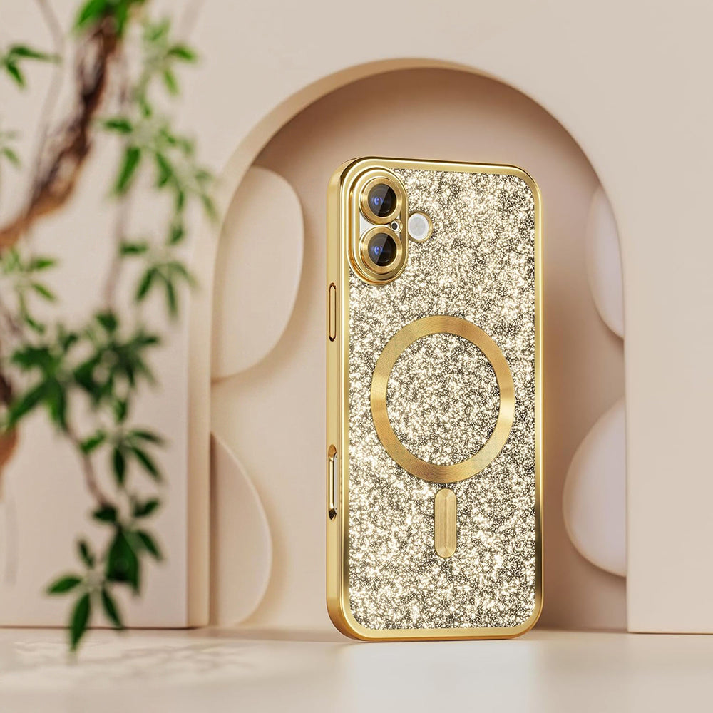 Husa MagSafe pentru Samsung Galaxy A27 5G, Techsuit, Luxury Glitter, Albastra Inchis