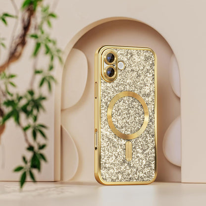 Husa MagSafe pentru Samsung Galaxy A27 5G, Techsuit, Luxury Glitter, Neagra