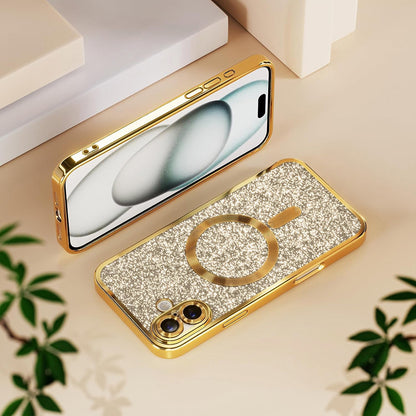 Husa MagSafe pentru Samsung Galaxy A27 5G, Techsuit, Luxury Glitter, Neagra