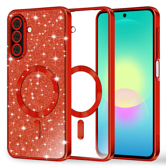 Husa MagSafe pentru Samsung Galaxy A27 5G, Techsuit, Luxury Glitter, Rosie