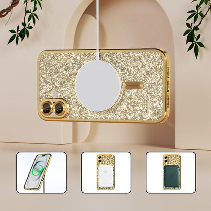 Husa MagSafe pentru Samsung Galaxy A27 5G, Techsuit, Luxury Glitter, Verde Deschis