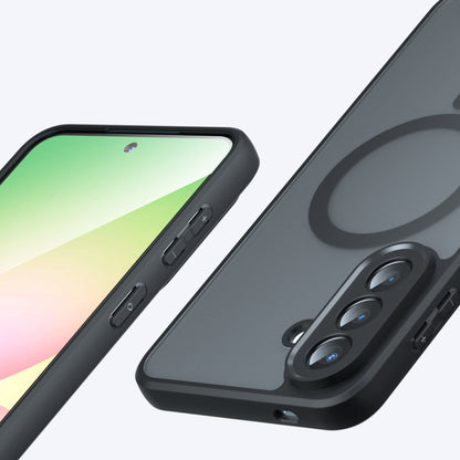 Husa MagSafe pentru Samsung Galaxy A27 5G, Techsuit, PureFrost, Neagra Satinata