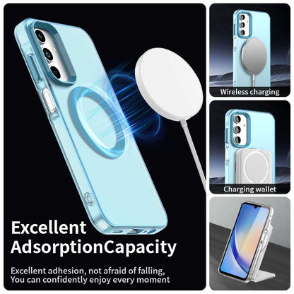 Husa MagSafe pentru Samsung Galaxy A35 5G A356, Techsuit, CandyCase, Albastra
