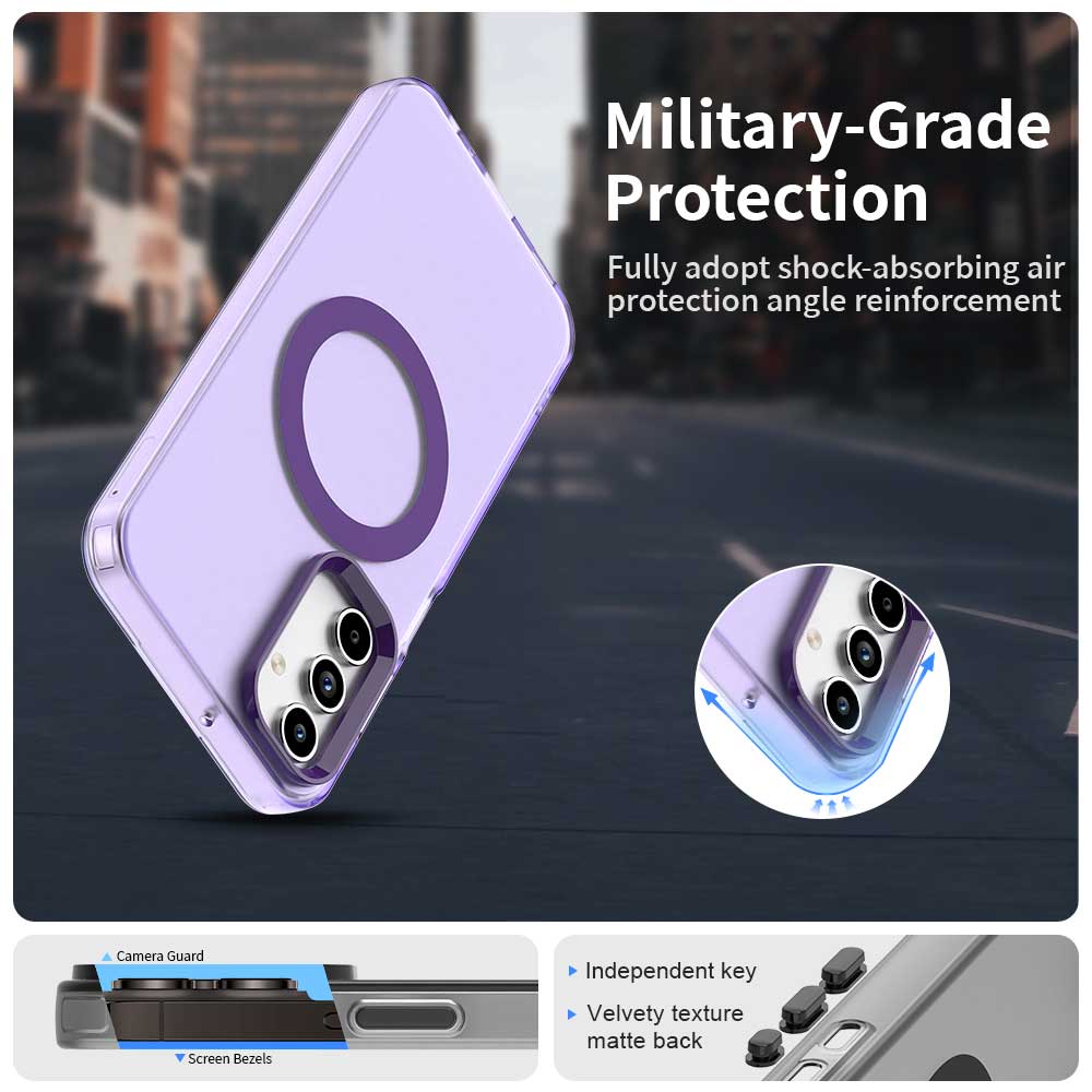 Husa MagSafe pentru Samsung Galaxy A35 5G A356, Techsuit, CandyCase, Mov
