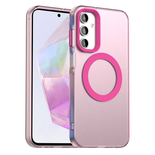 Husa MagSafe pentru Samsung Galaxy A35 5G A356, Techsuit, CandyCase, Roz