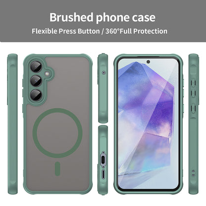 Husa MagSafe pentru Samsung Galaxy A35 5G A356, Techsuit, HaloFrost II, Verde