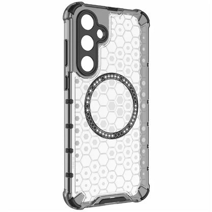 Husa MagSafe pentru Samsung Galaxy A35 5G A356, Techsuit, HoneyComb Shield, Alba