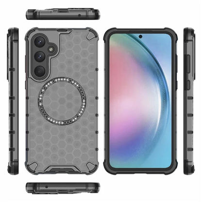 Husa MagSafe pentru Samsung Galaxy A35 5G A356, Techsuit, HoneyComb Shield, Neagra