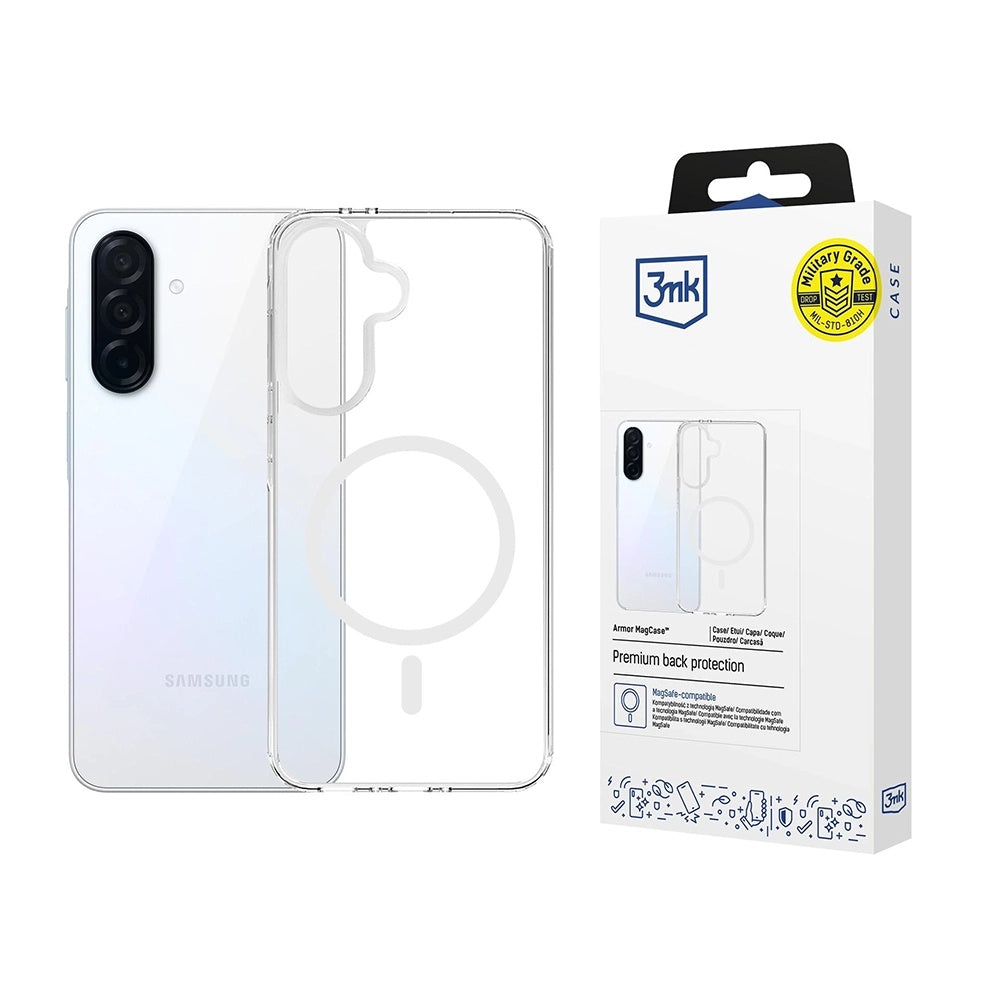 Husa MagSafe pentru Samsung Galaxy A36 A366, 3MK, Armor MagCase, Transparenta