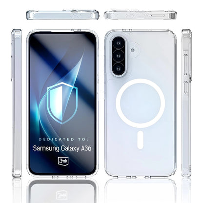 Husa MagSafe pentru Samsung Galaxy A36 A366, 3MK, Armor MagCase, Transparenta